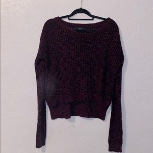 Burgundy & black sweater